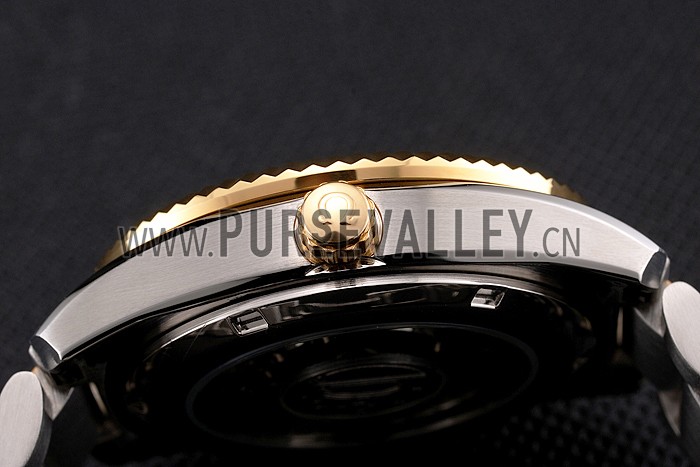 Omega Globemaster Blue Dial Stainless Steel Case Gold Bezel Two Tone Bracelet