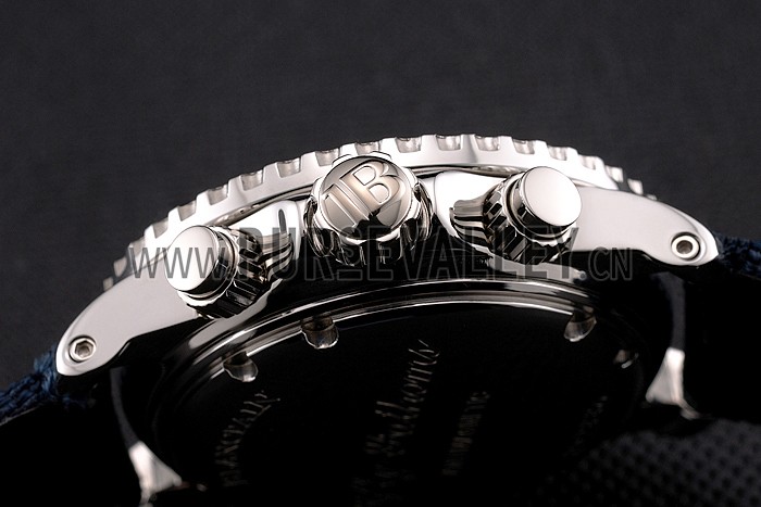 Swiss Blancpain Fifty Fathoms Flyback Chronograph Blue Dial Blue Bezel Stainless Steel Case Blue Canvas Strap