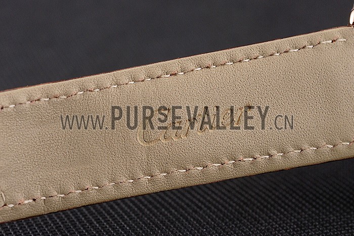 Cartier Ronde Solo Brown Dial Diamond Hour Marks And Bezel Rose Gold Case Brown Leather Strap