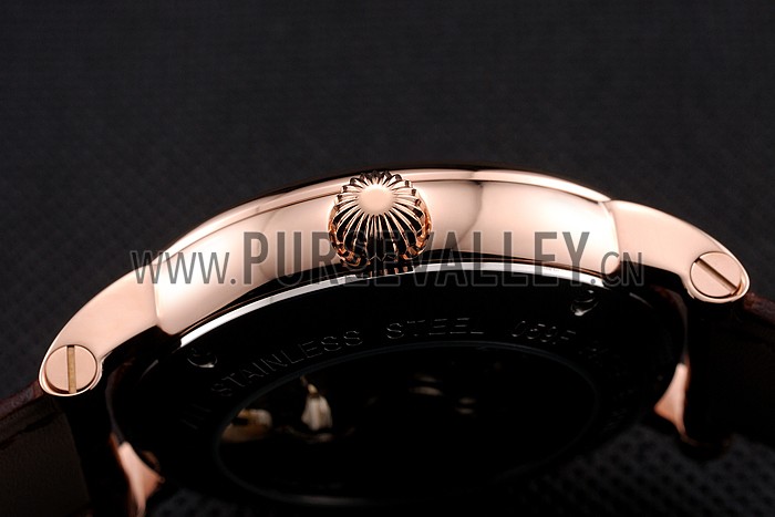 Patek Philippe Grand Complications Moonphase Perpetual Calendar Tourbillon Rose Gold Case And Dial Brown Leather Strap