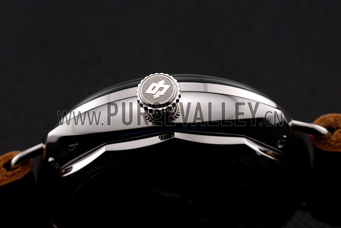 Panerai Radiomir Vintage SLC PAM425 Black Dial Stainless Steel Case Brown Leather Strap