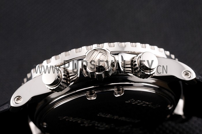 Swiss Blancpain Fifty Fathoms Flyback Chronograph Carbon Fiber Dial Stainless Steel Case Black Leather Strap