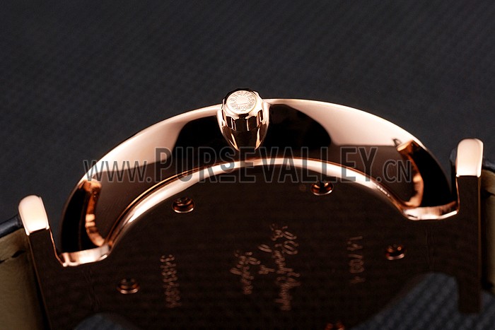 Swiss Longines Grande Classique White Dial Roman Numerals Rose Gold Case Black Leather Strap