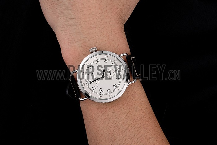 Hamilton Navy Pioneer Small Second White Dial Stainless Steel Case Black Leather Strap