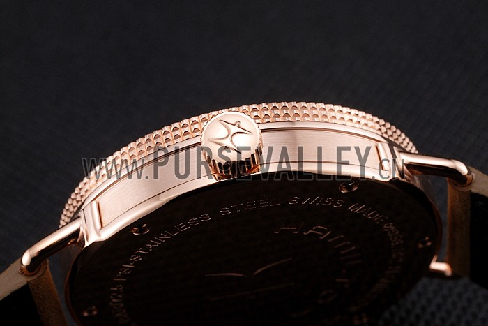 Hamilton Navy Pioneer Small Second White Dial Rose Gold Case Light Brown Leather Strap