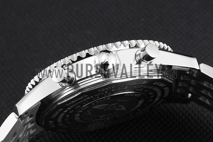 Breitling Navitimer Black Dial White Subdials Stainless Steel Case And Bracelet