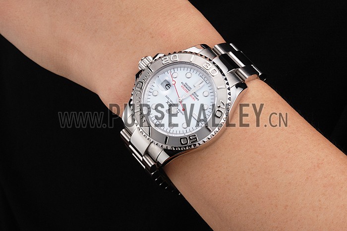 Swiss Rolex Yacht-Master White Dial Staniless Steel Case And Bracelet