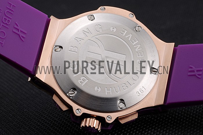 Hublot Big Bang Tutti Frutti Purple Strap Gold Dial