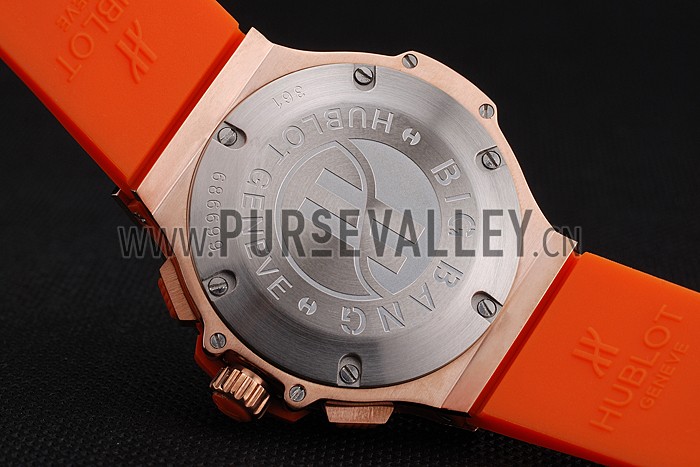 Hublot Big Bang Tutti Frutti Orange Strap Gold Dial