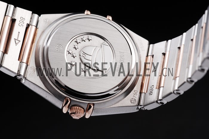 Omega Swiss Constellation Jewelry Rose Gold Case White Dial 98120