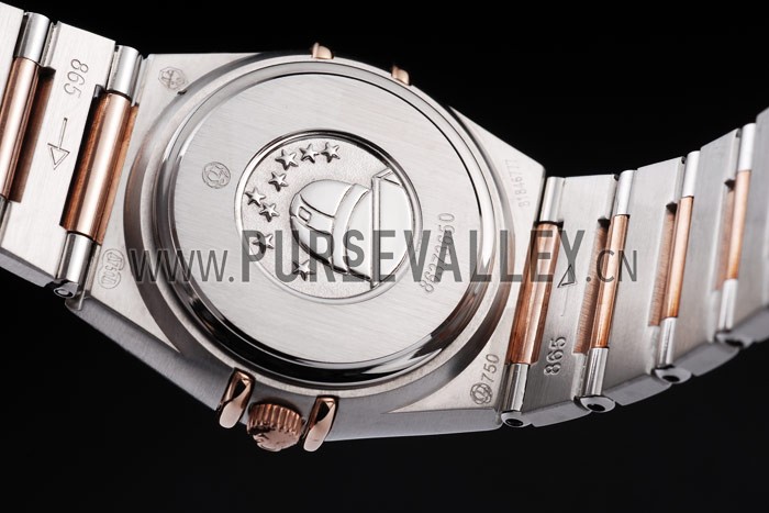 Omega Swiss Constellation Jewelry Diamond Case Radial Emblem Brown Dial 98117