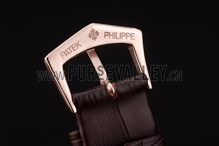 Patek Philippe Swiss Calatrava Polished Bezel White Dial Brown Leather Strap 7646