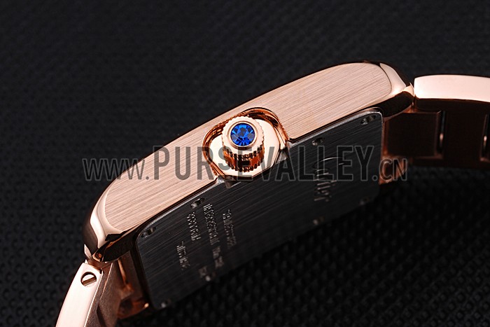 Cartier Tank Anglaise 30mm White Dial Rose Gold Case And Bracelet