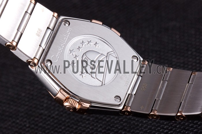 Omega Constellation Rose Gold Bezel Two Tone Band som100 621480