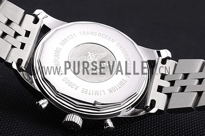 Breitling Transocean Chronograph Unitime White Dial Stainless Steel Case And Bracelet 622226