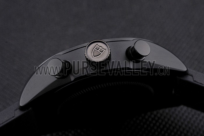 Tudor Fastrider Black Shield Black Dial Silver Markings Black Case Black Rubber Strap