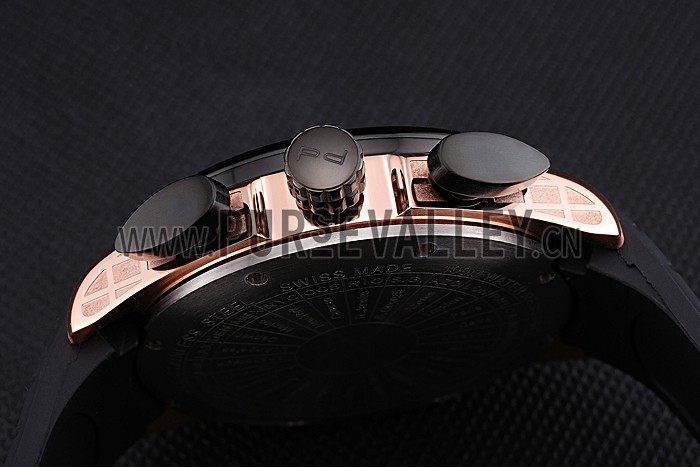 Porsche Regulator Power Reserve Rose Gold Case Black Dial