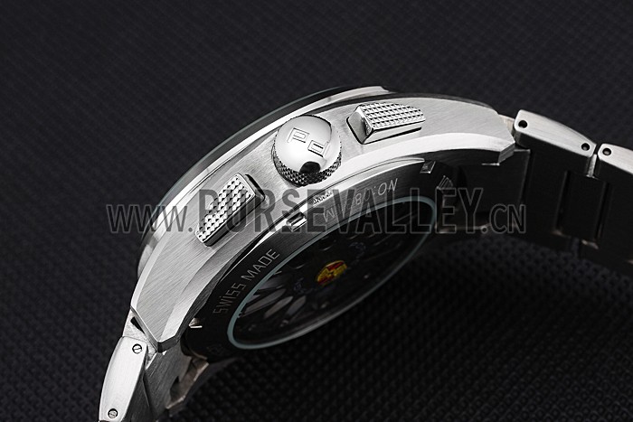 Porsche Dashboard Polished Stainless Steel Strap White Dial 80305