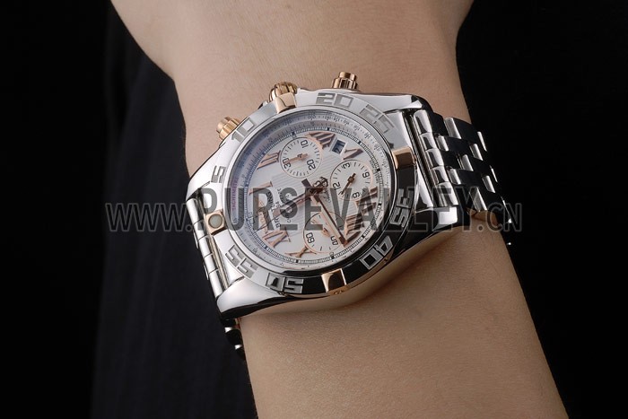 Swiss Breitling Certifie Stainless Steel Bezel White Dial 80289