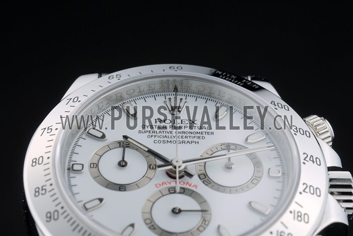 Swiss Rolex Daytona Stainless Steel Bracelet White Dial 80297