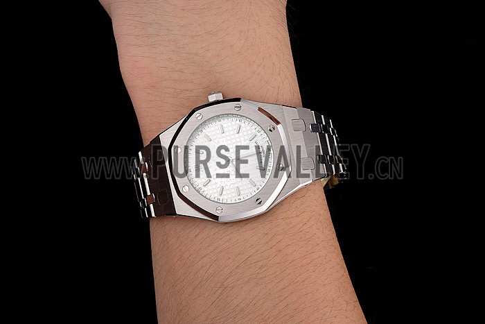 Audemars Piguet Royal Oak Fondation White Dial Stainless Steel Case And Bracelet