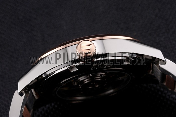 Swiss Tag Heuer Carrera Calibre 5 White Dial Rose Gold Case Two Tone Bracelet