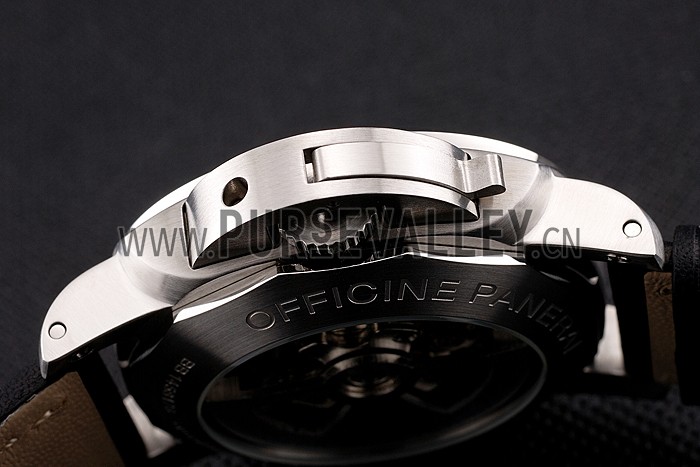 Panerai Luminor 1950 3 Days Chrono Flyback Black Dial Stainless Steel Case Black Leather Strap