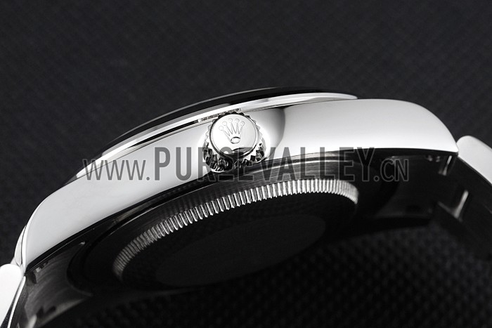 Swiss Rolex Milgauss Black Dial Orange Markings Stainless Steel Case And Bracelet