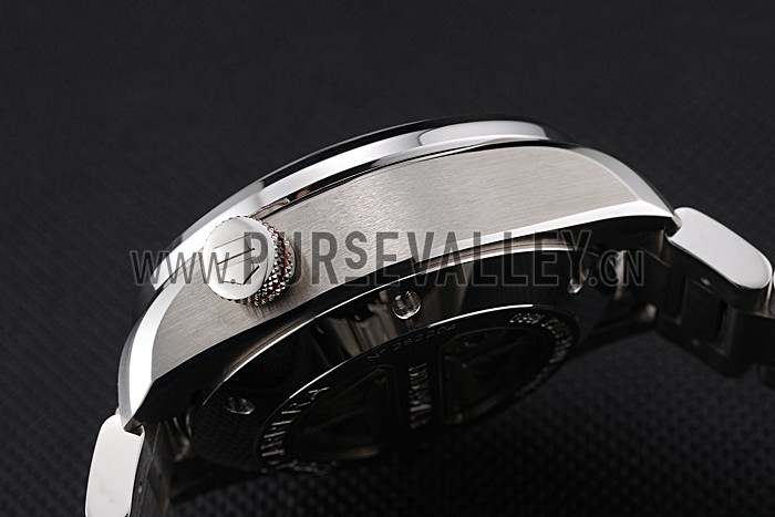 Tag Heuer Swiss Carrera Tachymeter Bezel Stainless Steel Black Dial