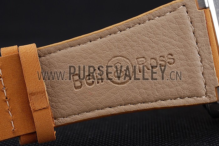 Bell and Ross BR 01-94 Black Dial Silver Case Brown Leather Strap