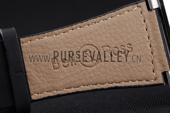 Bell and Ross BR 03-94 Black Dial Silver Case Black Leather Strap