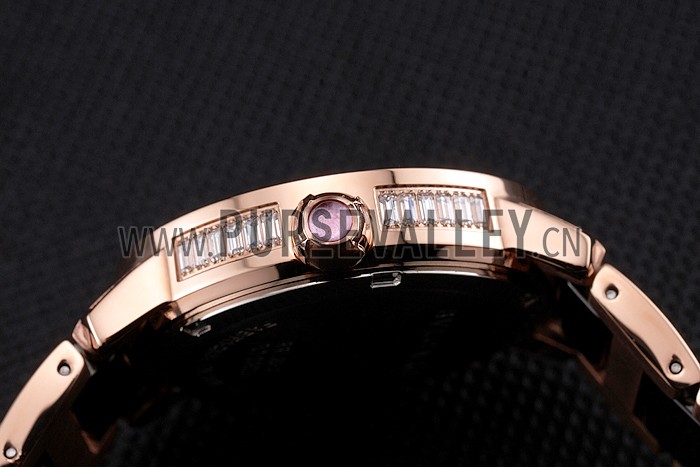 Bvlgari Bvlgari Black Dial Jewel Hourmarks Gold Case Diamond Bezel Two Tone Bracelet