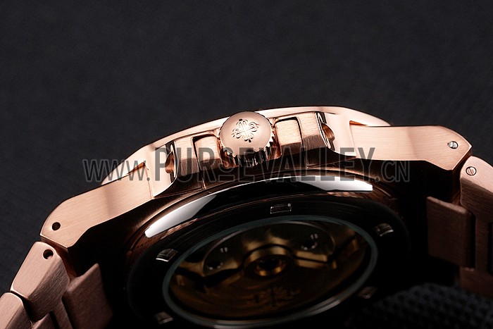 Patek Philippe Nautilus Gray Dial Rose Gold Case And Bracelet
