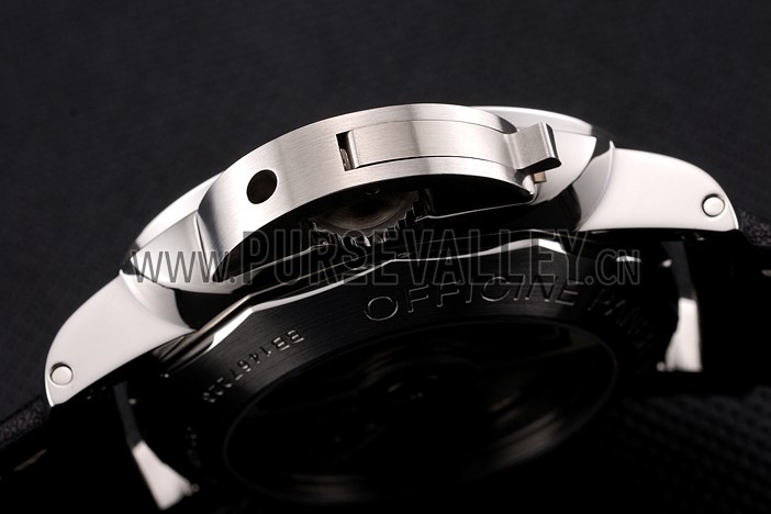 Swiss Panerai Luminor Marina 1950 3 Days Brown Dial Stainless Steel Case Black Leather Strap