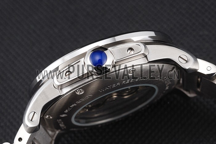 Cartier Calibre De Cartier Small Seconds White Dial Stainless Steel Case And Bracelet