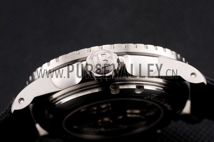 Swiss Blancpain 500 Fathoms GT Carbon Fiber Dial Stainless Steel Case Black Canvas Strap