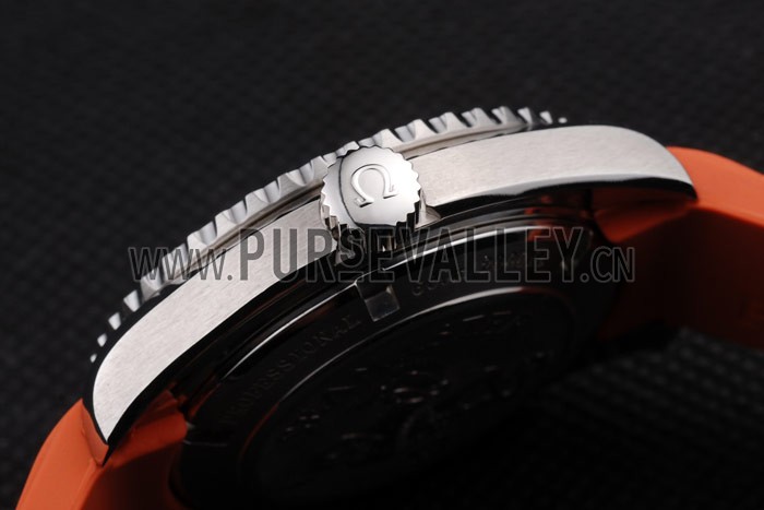Omega Swiss Seamaster Planet Ocean Big Size Orange Strap