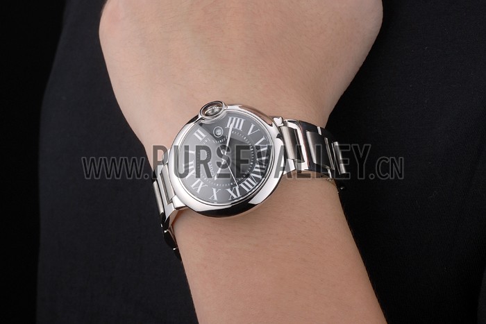 Cartier Ballon Bleu 42mm Black Dial Stainless Steel Case And Bracelet