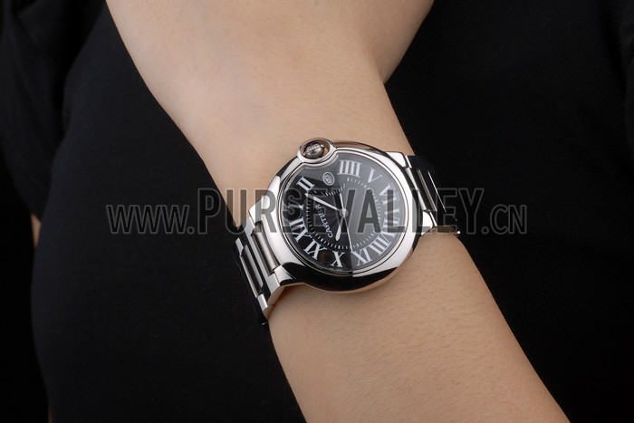 Cartier Ballon Bleu 38mm Black Dial Stainless Steel Case And Bracelet