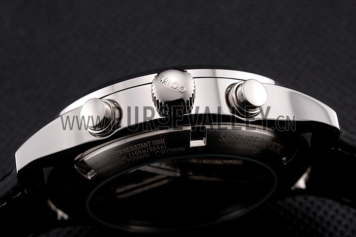 Mido Multifort Cronograph 2 Tone Dial Black Leather Strap 622184