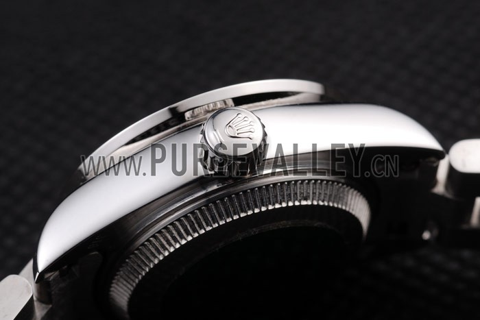 Rolex Datejust Polished Stainless Steel Silver Flowers Dial Diamond Plated 98082