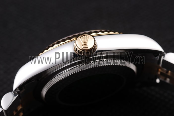 Rolex DateJust Two Tone Stainless Steel 18k Gold Plated Silver Dial 98084