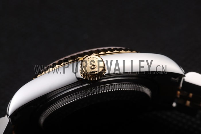 Rolex DateJust Two Tone Stainless Steel 18k Gold PlatedGold Dial