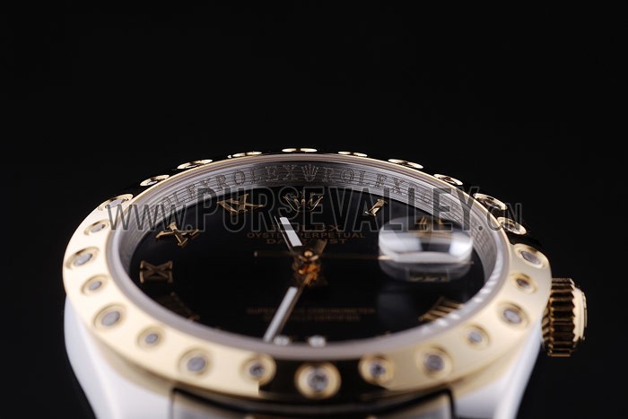 Rolex Datejust Diamond Bezel Black Dial 7463