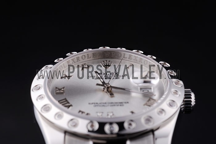 Rolex Datejust Diamond Bezel Silver Dial 7468
