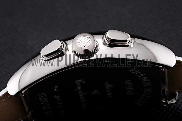 Franck Muller Casablanca White Croco Leather Strap White Dial 80281