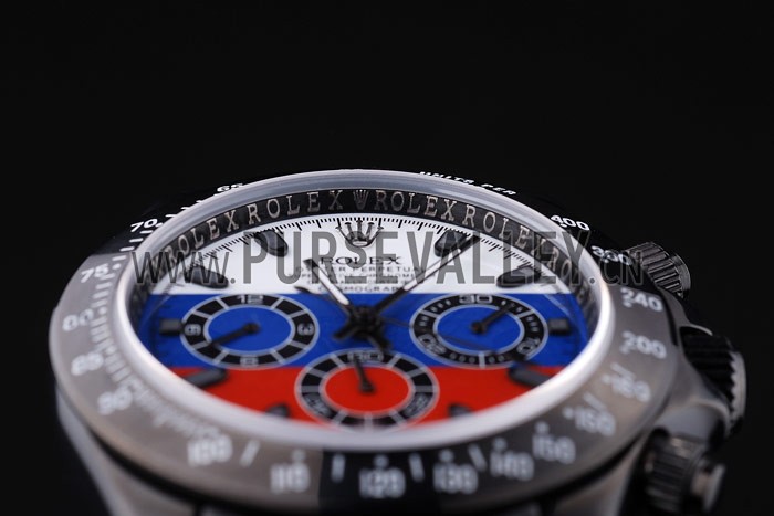 Rolex Cosmograph Daytona Black Bracelet Russian Flag Dial 7472
