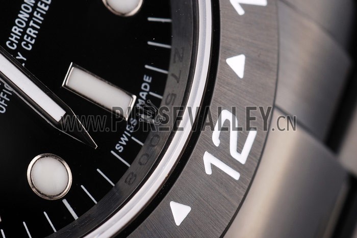 Rolex Explorer Black Ceramic Bezel Black Dial Tachymeter 2385