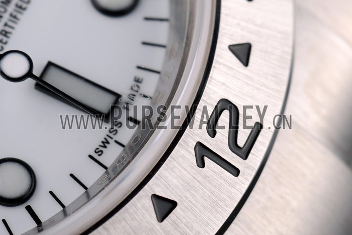 Rolex Explorer Stainless Steel Bezel White Dial Tachymeter