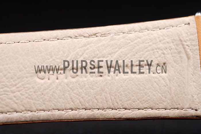 Panerai Radiomir Polished Stainless Steel Case Black Dial Brown Leather Strap 98160